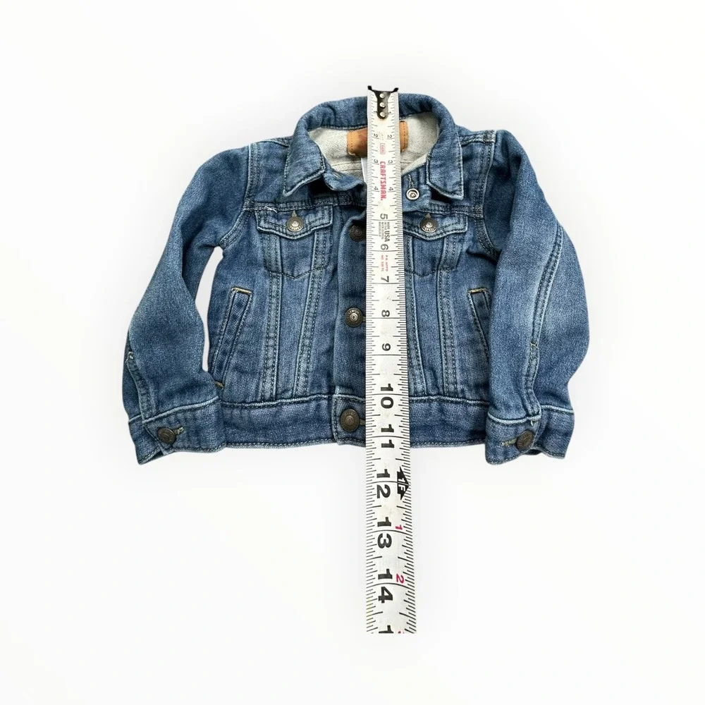 Levi's Denim Jacket Unisex‎ 18M Blue Trucker Classic Stretch Jersey Lined